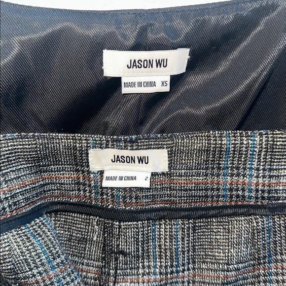 Jason Wu Metallic Plaid Vest & Pants Set - Picture 11 of 13